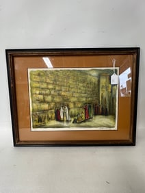 Joseph Kossonigi Wailing Wall. Ltd. Ed Litho Sgd & Numbered