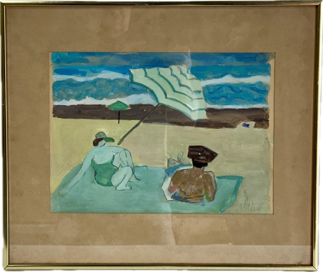 Milton Avery; Important 20thC. Modernist Mixed Media Signed (1 of 6)