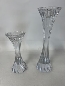 Pr. Paperweight Crystal Candlesticks