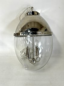 Contemporary Modern Chrome and Glass Fixture