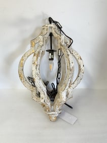 Painted and Parcel Gilt Wooden Fixture