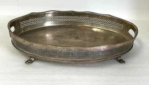 Vintage Castilian Silverplate Oval Reticulated Tray