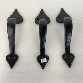 Three(3) Wrought Iron Door Handles