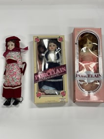 Collectible Dolls, Porcelain Heads (3)