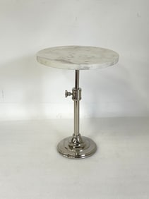 Marble Top and Chrome Adjustable Cake Stand