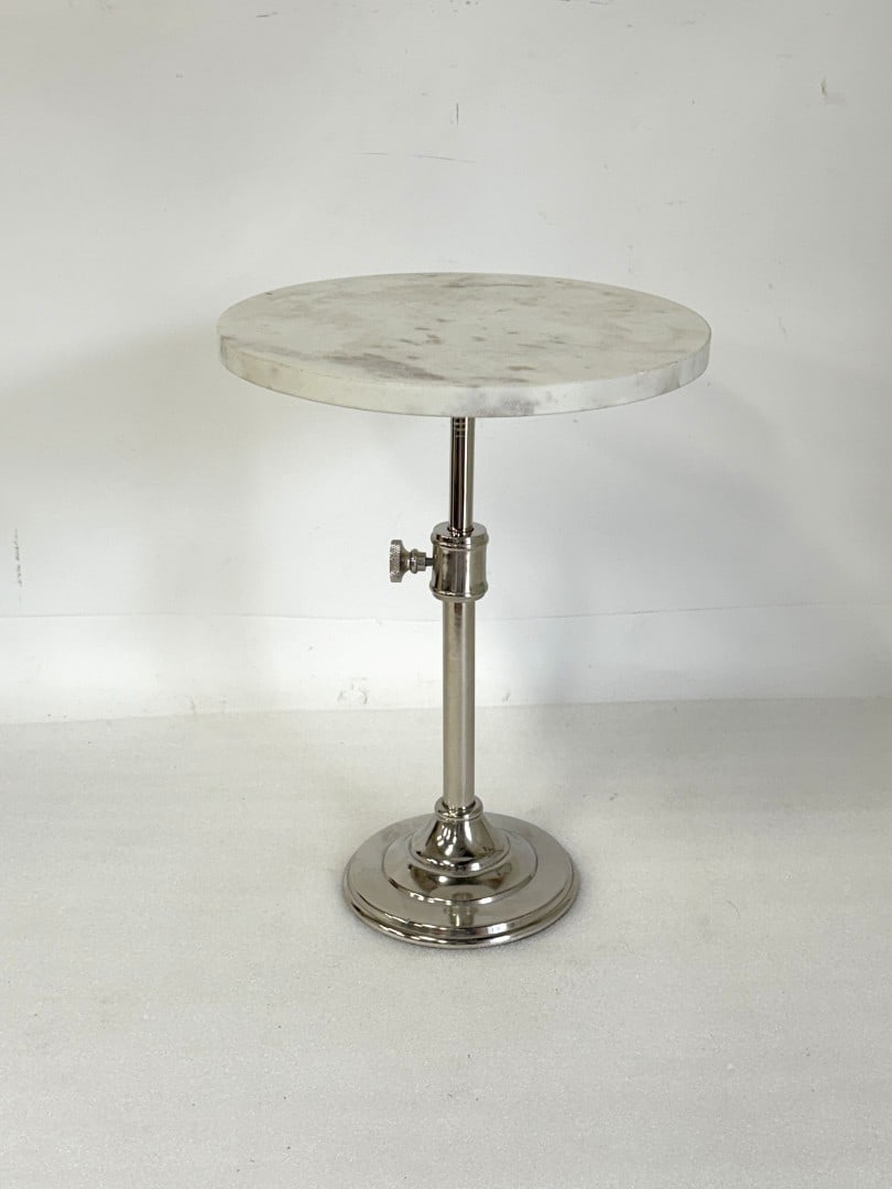 Marble Top and Chrome Adjustable Cake Stand (1 of 4)