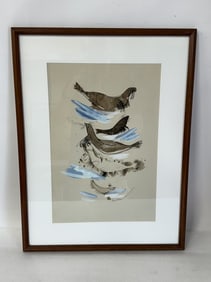 Konrad Cramer; 20thC. American Watercolor - Seals Signed