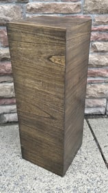 Contemporary Wood Veneer Display Pedestal