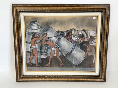Diego Rivera. Watercolor. Sgd.