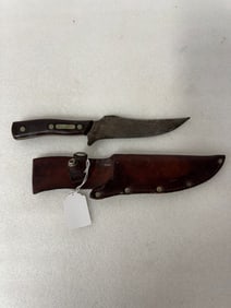 Schrade Knife in Sheath Antique