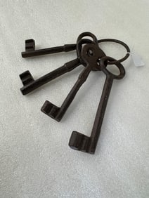 Iron Oversized Keys on Ring (4)