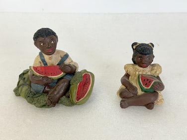 Collectible Pottery Black Figures (2)