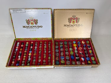 Antique Marbles.. Two Boxes
