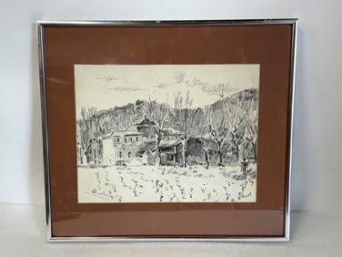 F. Kovats; 20thC. Pencil Drawing Signed