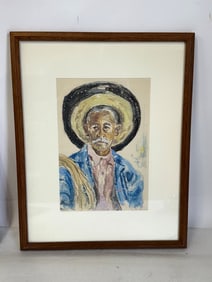 Eugenie Gershoy; 20thC. Watercolor - Mexican Man Signed