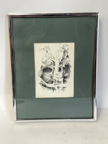 Jean Wrolsen; 20thC. Pencil Drawing Signed