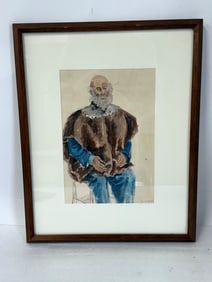 Eugenie Gershoy; 20thC. Watercolor - Mexican Campesino Signed