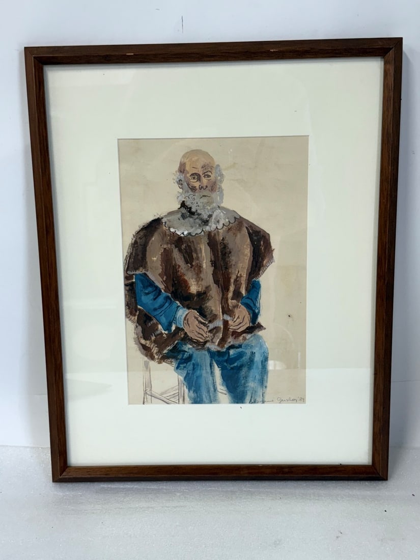 Eugenie Gershoy; 20thC. Watercolor - Mexican Campesino Signed (1 of 5)