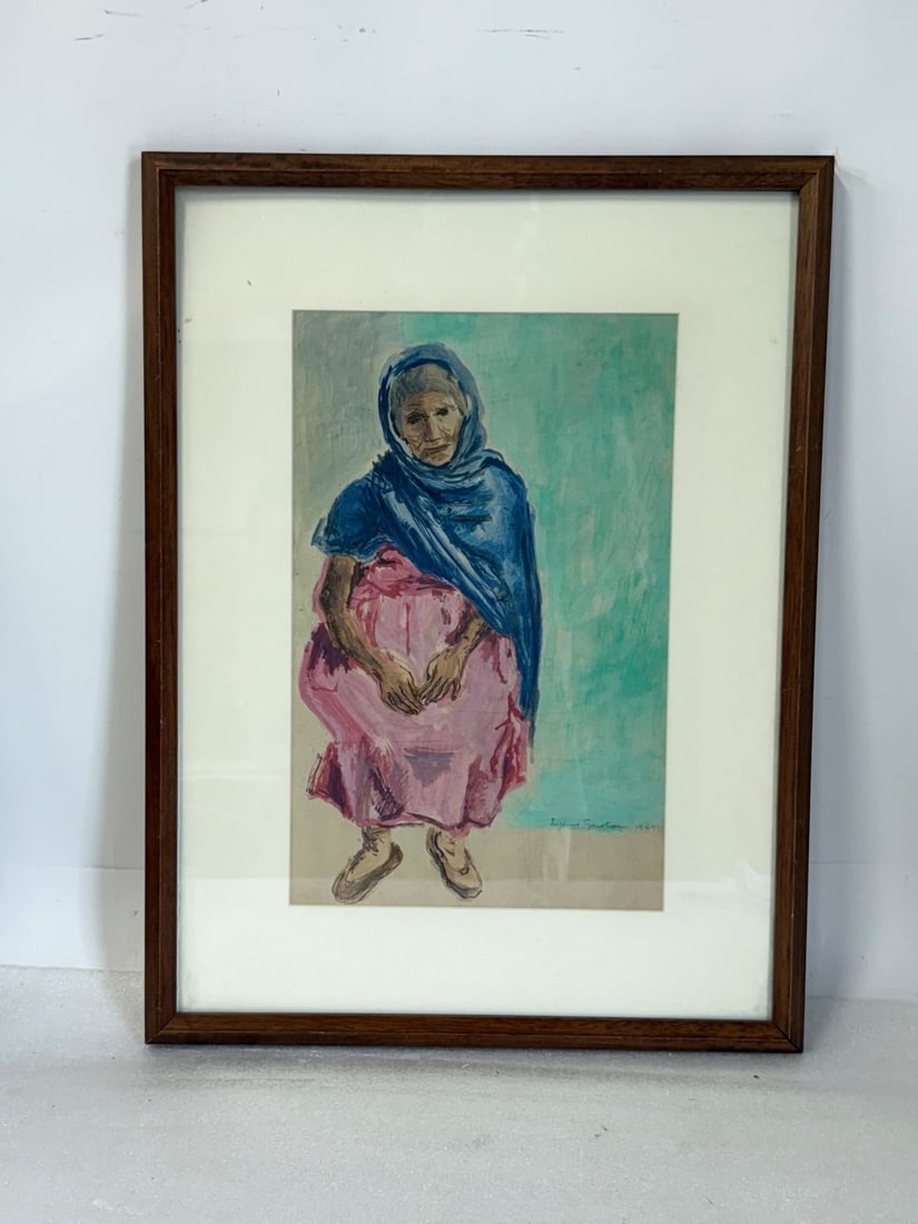 Eugenie Gershoy; 20thC. Watercolor - Mexican Woman Signed (1 of 4)
