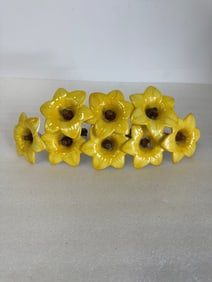 Yellow Lily Curtain Tie Backs (8)