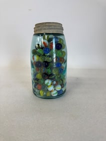 Quart Jar of Marbles