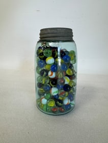 Quart Jar of Marbles