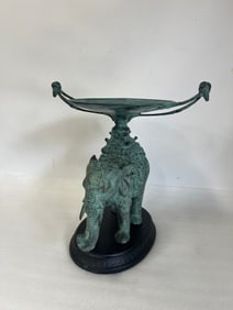 Unusual Bronze Elephant Center Piece
