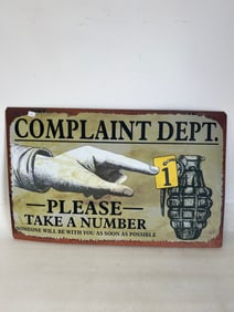 Compliance Department Tin Sign