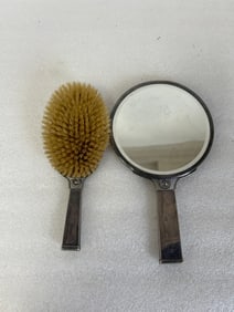 MCM Danish Hand Mirror & Brush