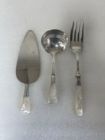 Sterling and Mother of Pearl Serving Set (3)