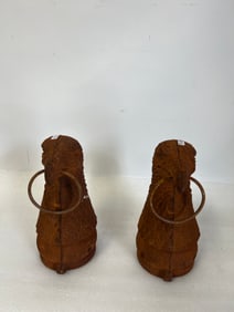 Pr. Cast Iron Hitching Post Finials