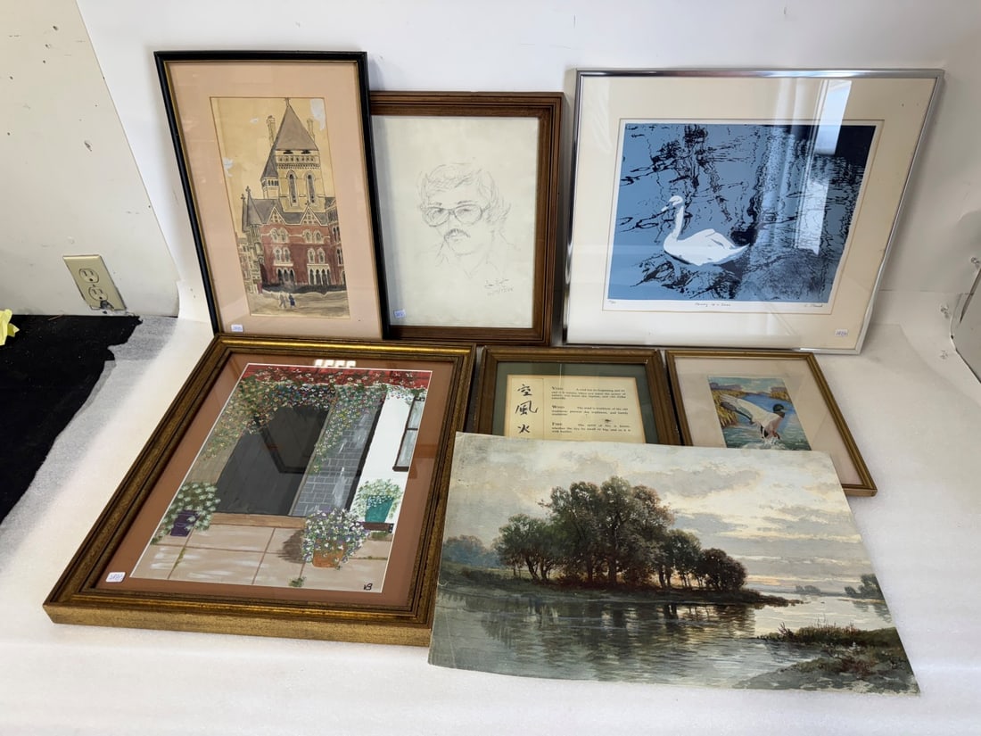 Seven(7) Miscellaneous Artworks: As pictured;