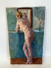 Moses Soyer(attrib. to); Oil Standing Nude