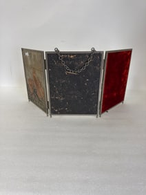Vintage Folding Mirror with Birds