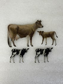 Vintage DeLaval Cream Cow Tins (4)