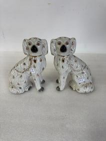 Vintage Staffordshire Dogs. (2)
