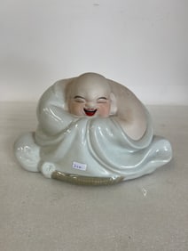 Vintage Oriental Pottery Buddha