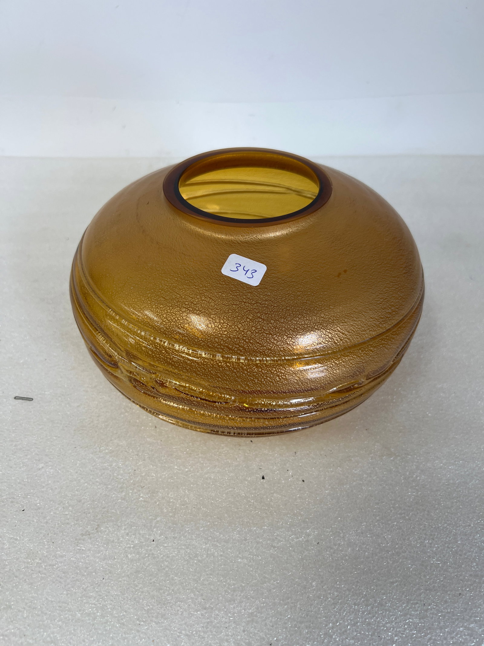 Art Glass Vase Tiffany Co. 1963: Marked at the bottom. 5"H x 8"W