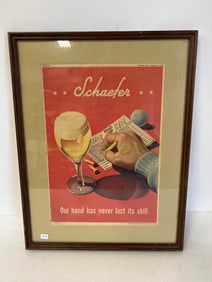 Antique Schaefer Brewing Co Sign