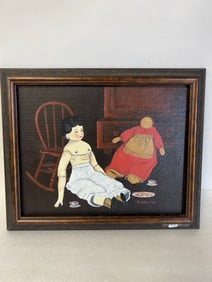A. Allen . Signed Oil.