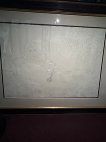 H. Matisse. Lithograph Rclining Nude . Signed
