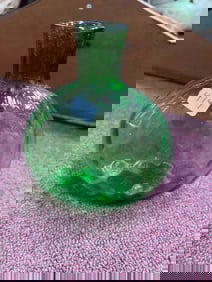 Antique Green Glass Bottle