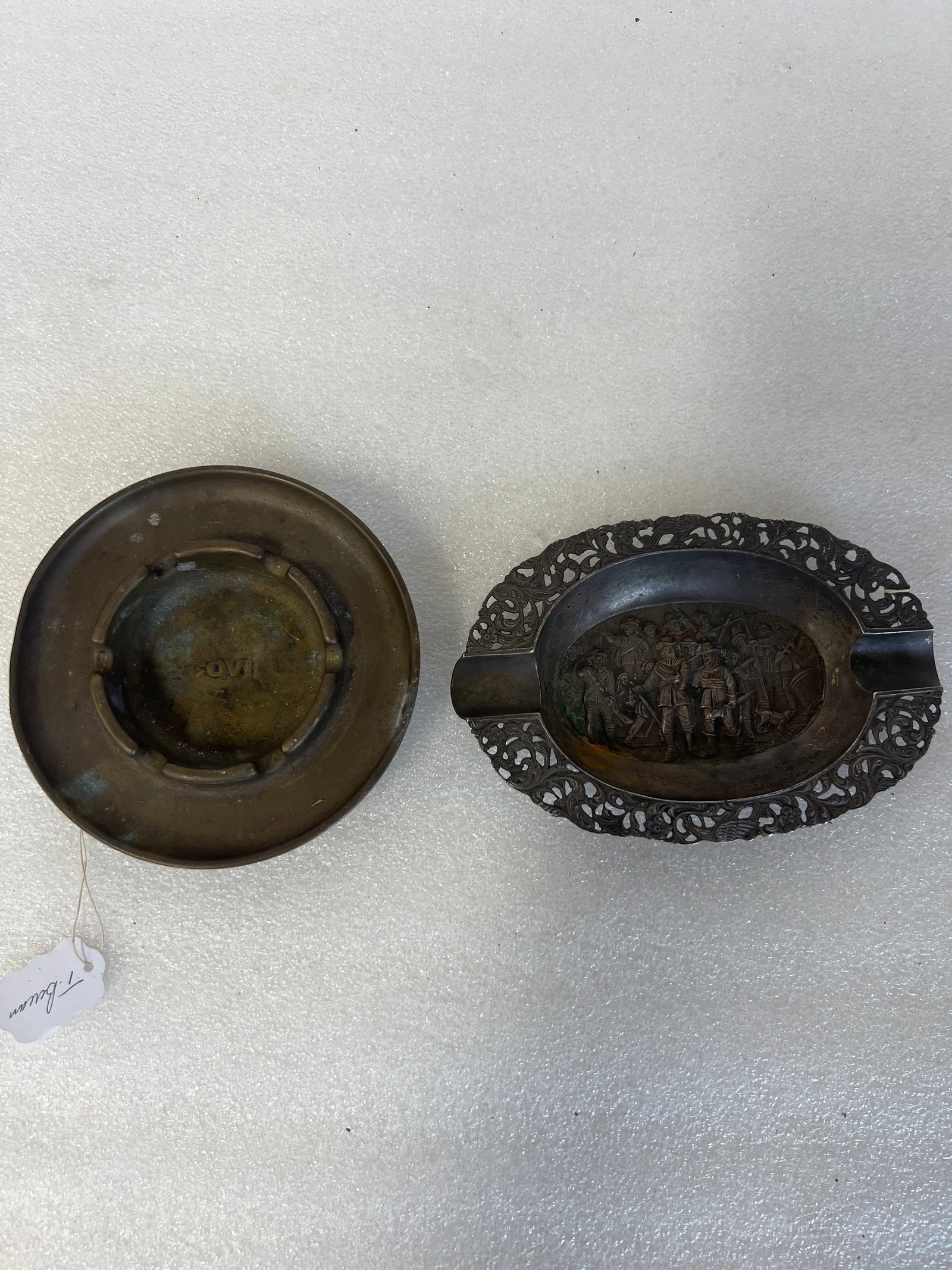 Two Vintage Ash Trays: Numbered 1259