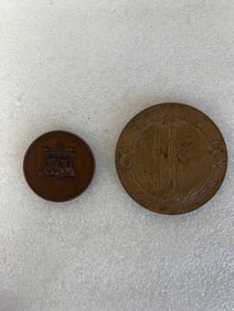 Anttique Vatican  Bronze  Medallions (2)