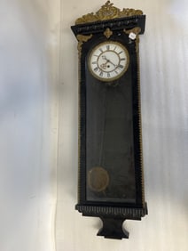 Antique Wood Cased Clock