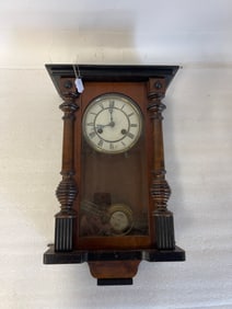Antique Wood Cased Clock