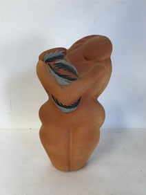 Southwestern Indian Figural Pottery Vase Signed