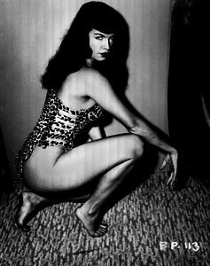 Bettie Page Original Negatives (2): Black and white. Bettie "The Jungle Girl" in her leopard leotard. Included in the lot are two prints made from the negatives 8" x 10"