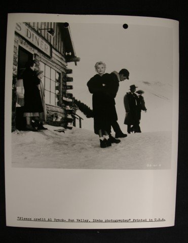 Bus Stop Keybook Photographs (38): Black and White. Mostly candids but some movie scenes, some with attribution stamps to AI Brack, Sun Valley Idaho photographer. All are 8-1/4 x 10.