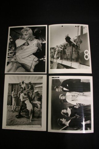 Marilyn Monroe Publicity Stills (27): Black and White. Varied lot which includes keybook candids(2); a scene from Gentlemen Prefer Blondes (1); scene from The Misfits (2); scene from Bus Stop (1); an early scene from All About Eve with Be